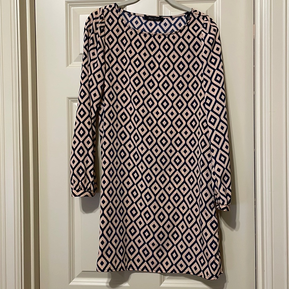 Honey Punch navy/nude dress Sz S